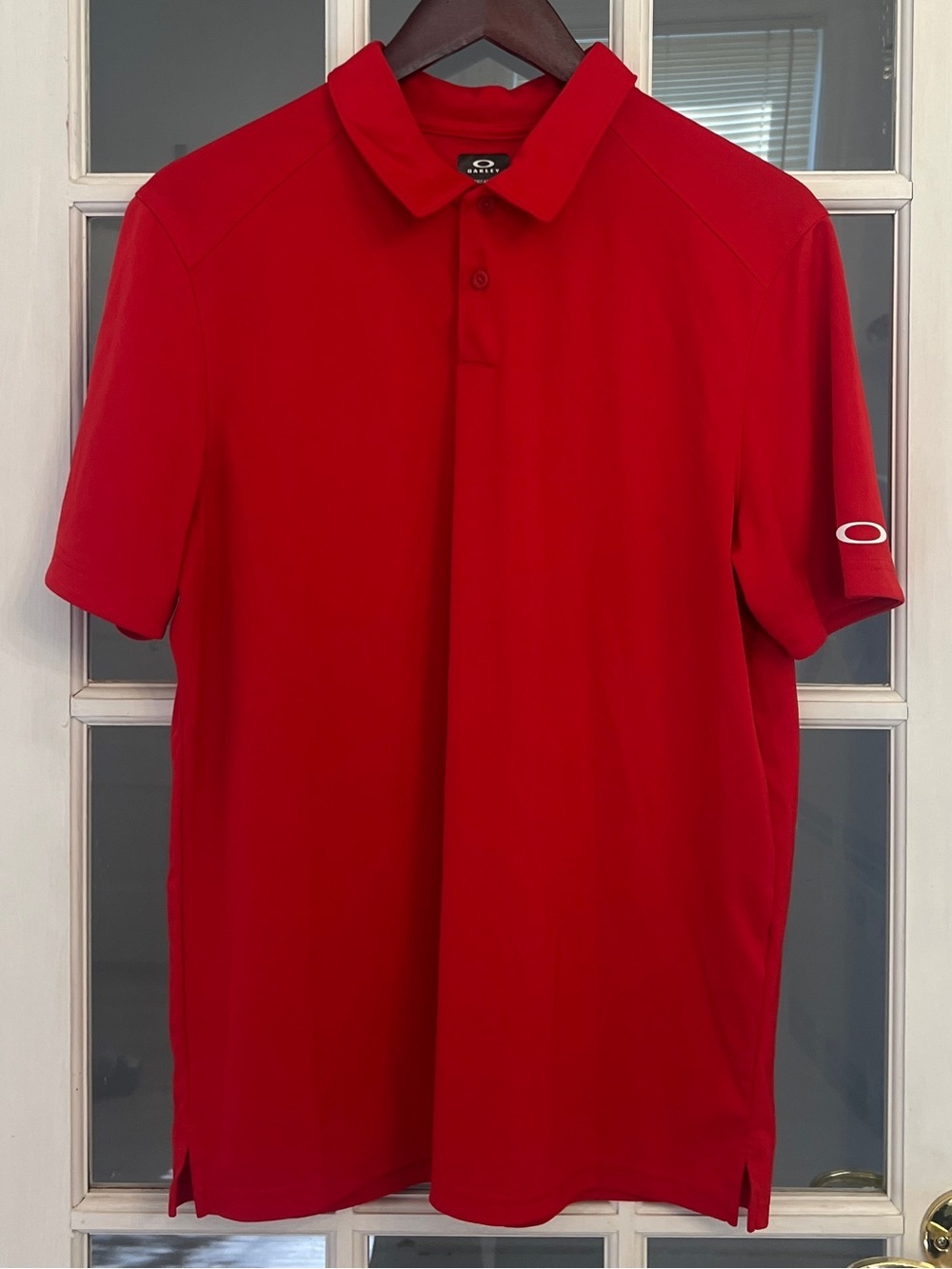 OAKLEY Men’s Red Short Sleeve Regular Fit Golf Polo Shirt Size L